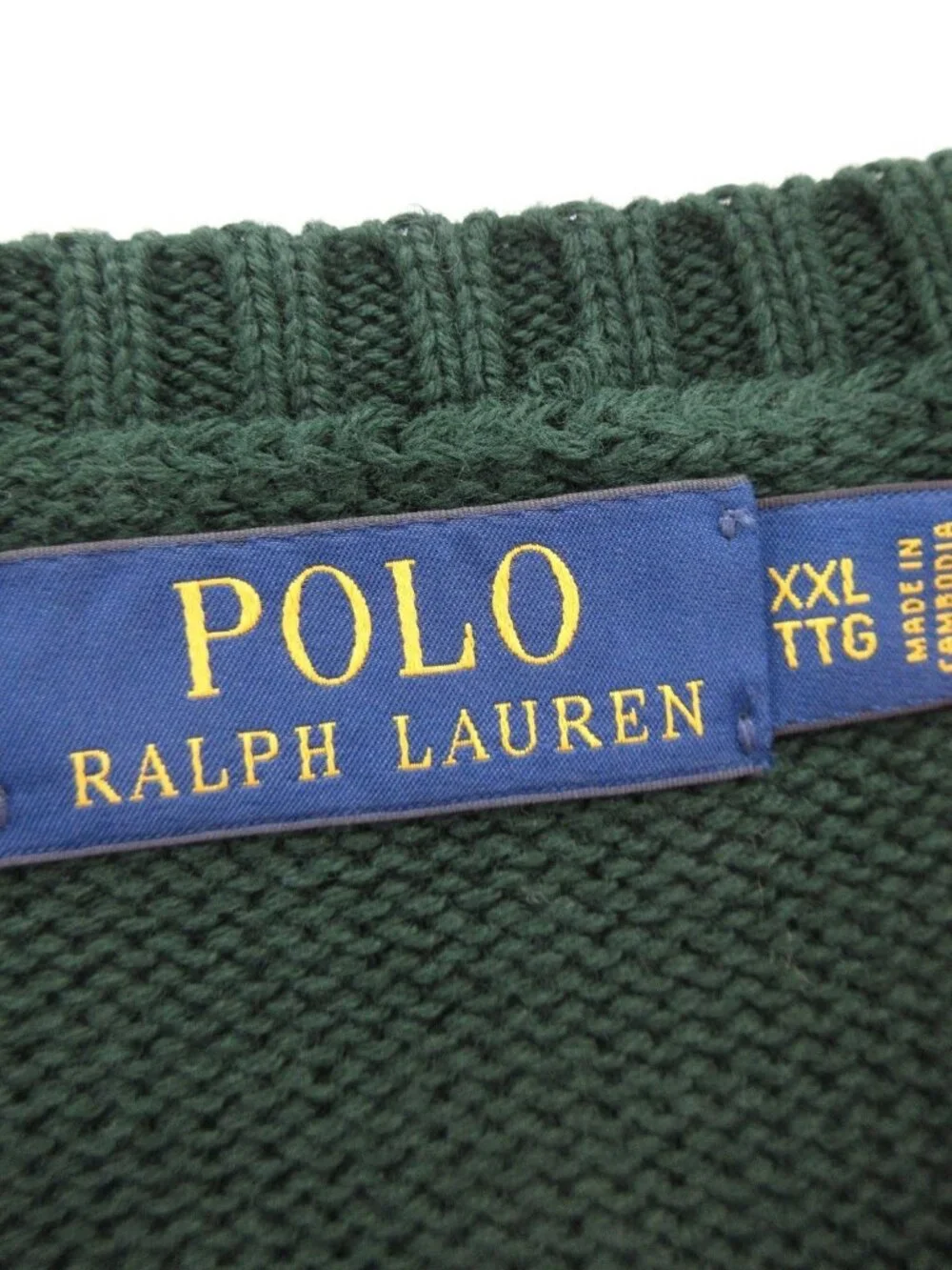 Polo Ralph Lauren Sweater XXL Pullover Ribbed Chunky Red Pony Classic